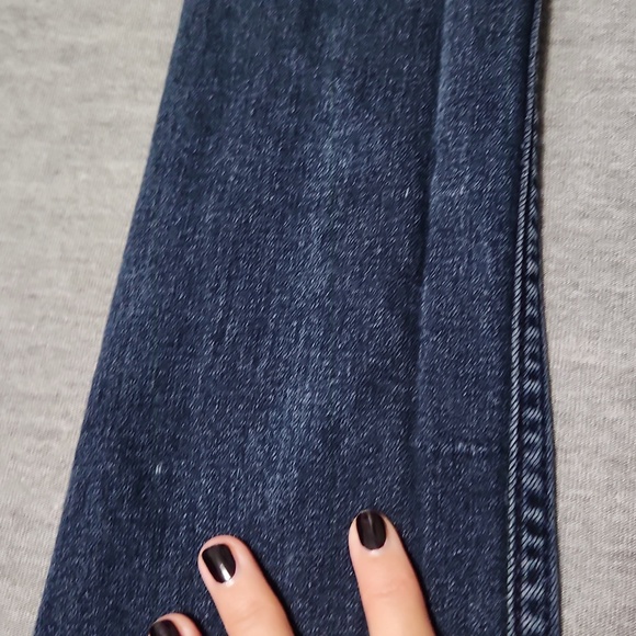 H&M DIVIDED High Rise Super Skinny Dark Denim Navy Blue Scrunch Jeans Jeggings - Picture 11 of 11